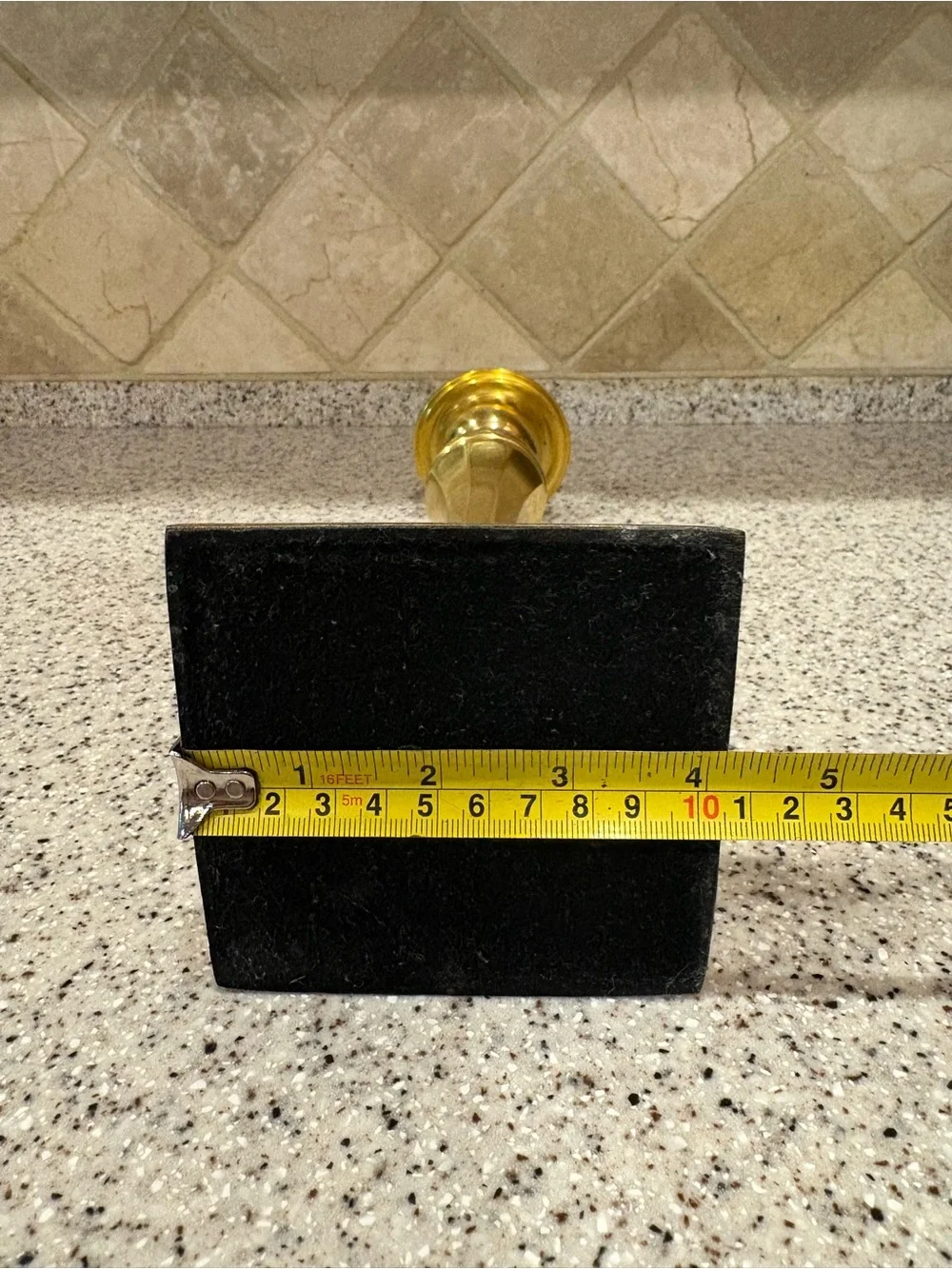 Vintage Stiffel Solid Brass Square Base Taper Candlestick Holder